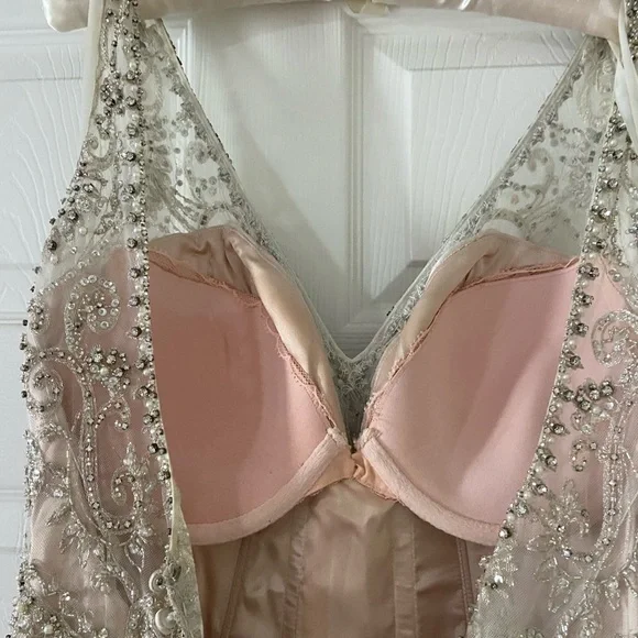 Allure bridal blush champagne wedding gown size 8 - Picture 13 of 14